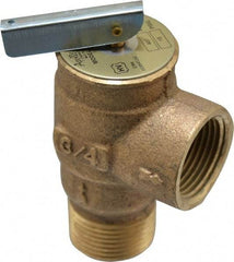 Conbraco - 3/4" Inlet, 3/4" Outlet, ASME Low Pressure Steam Heating Relief Valve - 15 Max psi, Bronze, 407 Lb per Hour - USA Tool & Supply