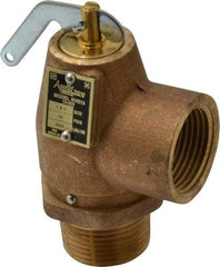 Conbraco - 1" Inlet, 1" Outlet, ASME Low Pressure Steam Heating Relief Valve - 15 Max psi, Bronze, 643 Lb per Hour - USA Tool & Supply