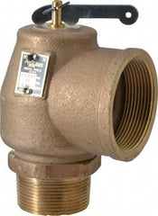 Conbraco - 1-1/2" Inlet, 2" Outlet, ASME Low Pressure Steam Heating Relief Valve - 15 Max psi, Bronze, 1,900 Lb per Hour - USA Tool & Supply