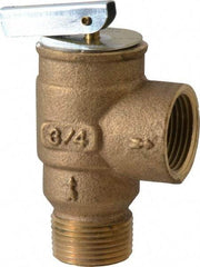 Conbraco - 3/4" Inlet, 3/4" Outlet, ASME Low Pressure Steam Heating Relief Valve - 10 Max psi, Bronze, 407 Lb per Hour - USA Tool & Supply