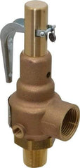Conbraco - 3/4" Inlet, 1" Outlet, High Pressure Safety Relief Valve - 50 Max psi, Bronze, 647 Lb per Hour - USA Tool & Supply