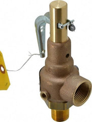 Conbraco - 3/4" Inlet, 1" Outlet, High Pressure Safety Relief Valve - 150 Max psi, Bronze, 1,653 Lb per Hour - USA Tool & Supply