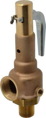 Conbraco - 1" Inlet, 1-1/4" Outlet, High Pressure Safety Relief Valve - 100 Max psi, Bronze, 1,796 Lb per Hour - USA Tool & Supply