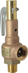 Conbraco - 1" Inlet, 1-1/4" Outlet, High Pressure Safety Relief Valve - 125 Max psi, Bronze, 2,189 Lb per Hour - USA Tool & Supply