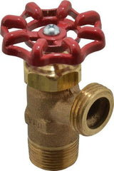 Conbraco - 3/4" Pipe, Bronze, MNPT x GHT End Connection, Boiler Drain Valve - 15/16" Long Shank, Handwheel Handle - USA Tool & Supply
