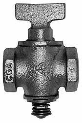 Conbraco - 3/8" Pipe, Tee Head Wrench Operated Gas Cock - Bronze - USA Tool & Supply