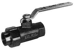 Apollo - 2" Pipe, Bronze Single Union Ends Ball Valve - Inline - One Way Flow, FNPT x FNPT Ends, Lever Handle, 600 WOG, 150 WSP - USA Tool & Supply