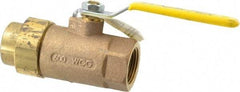 Apollo - 1" Pipe, Bronze Single Union Ends Ball Valve - Inline - One Way Flow, FNPT x FNPT Ends, Lever Handle, 600 WOG, 150 WSP - USA Tool & Supply