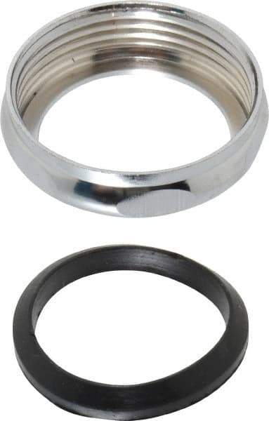 Federal Process - 1-1/4 Inch Pipe, Slip Joint Nut - Chrome Plated, Cast Brass - USA Tool & Supply