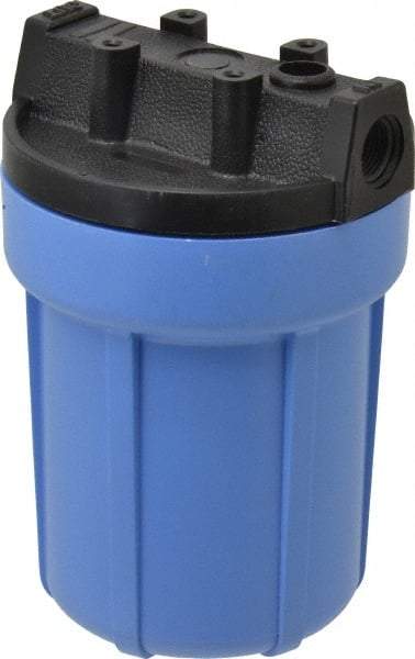 Pentair - 3/8 Inch Pipe, FNPT End Connections, 4-7/8 Inch Long Cartridge, 7 Inch Long, Cartridge Filter Housing without Pressure Relief - 5 Max GPM Flow Rate, 125 psi Max Working Pressure, Slim Line Housing - USA Tool & Supply