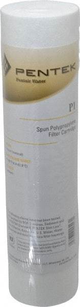 Pentair - 2-3/8" OD, 1µ, Polypropylene Spun Bonded Cartridge Filter - 9-7/8" Long, Reduces Sediments - USA Tool & Supply