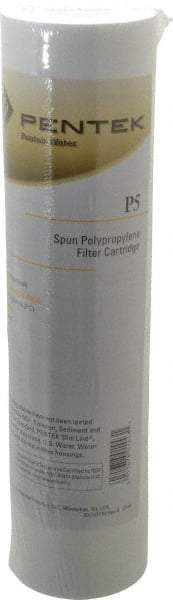 Pentair - 2-3/8" OD, 5µ, Polypropylene Spun Bonded Cartridge Filter - 9-7/8" Long, Reduces Sediments - USA Tool & Supply