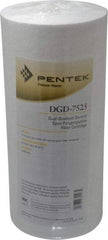 Pentair - 4-1/2" OD, 75/25µ, Polypropylene Dual Gradient Cartridge Filter - 9-3/4" Long, Reduces Sediments - USA Tool & Supply