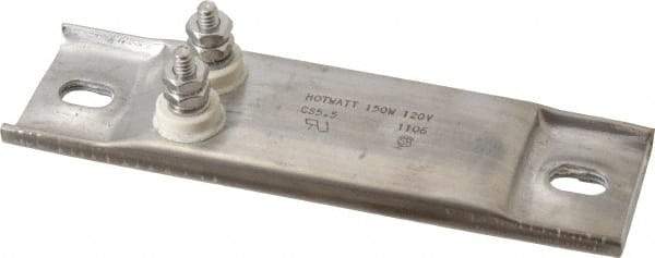 Hotwatt - 120 Volt, 150 Watt, 5-1/2" Long Channel Strip Heater - 1" Hot Length, 50 Watt per Sq In - USA Tool & Supply