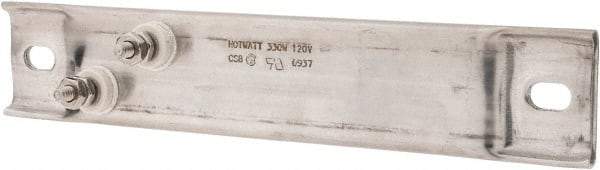 Hotwatt - 120 Volt, 330 Watt, 8" Long Channel Strip Heater - 2-3/4" Hot Length, 50 Watt per Sq In - USA Tool & Supply