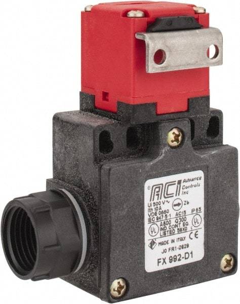 ACI - 10 Amp, 24-300 VDC, 250-600 VAC, 2 Pole Fused Safety Switch - 10 Amp, 24-300 VDC, 250-600 VAC, 1.969 Inch Wide x 1.24 Inch Deep x 3.41 Inch High, Nonmetallic, 2NC Contact Configuration - USA Tool & Supply