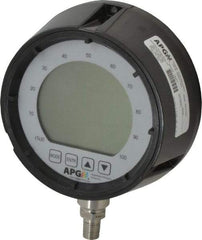 Made in USA - 4-1/2" Dial, 1/4 Thread, 0-500 Scale Range, Pressure Gauge - Lower Connection Mount, Accurate to 0.25% of Scale - USA Tool & Supply