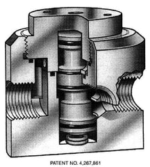 Simtech - 1/2" NPTF Diverator Air Valve - 150 Max psi, PP/EPDM Material - USA Tool & Supply