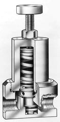 Simtech - 3/4" Inlet, Thermoplastic Relief Valve - 125 Max psi, PVC & EPDM - USA Tool & Supply