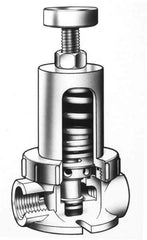 Simtech - 1" Pipe, NPTF End Connection, PVC Pressure Regulating Valve - EPDM Seal, 160 psi Inlet Pressure, 10 to 15 psi Working Pressure - USA Tool & Supply