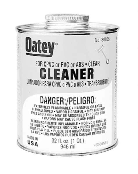 Oatey - 1 Gal All-Purpose Cleaner - Clear, Use with ABS, PVC & CPVC For All Diameters - USA Tool & Supply