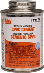 Oatey - 4 oz Medium Bodied Cement - Orange, Use with CPVC & CTS up to 6" Diam - USA Tool & Supply