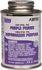 Oatey - 4 oz All Purpose Primer/Cleaner - Purple, Use with PVC & CPVC - USA Tool & Supply