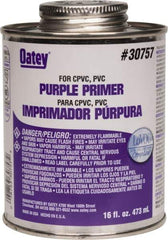 Oatey - 16 oz All Purpose Primer/Cleaner - Purple, Use with PVC & CPVC - USA Tool & Supply