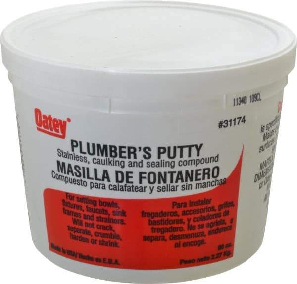 Oatey - Putty Type: Plumber's Putty Container Size: 5 Lbs. - USA Tool & Supply