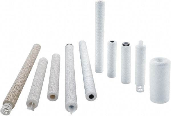 Parker - 2-1/2" OD, 50µ, Acetate Cotton String-Wound Cartridge Filter - 30" Long - USA Tool & Supply