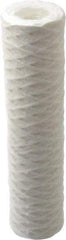 Parker - 2-1/2" OD, 1µ, Cotton String-Wound Cartridge Filter - 10" Long - USA Tool & Supply