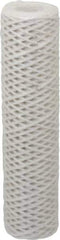 Parker - 2-1/2" OD, 50µ, Acetate Cotton String-Wound Cartridge Filter - 10" Long - USA Tool & Supply