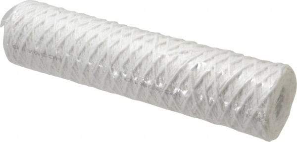 Parker - 2-1/2" OD, 1µ, Acetate Cotton String-Wound Cartridge Filter - 10" Long - USA Tool & Supply