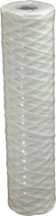 Parker - 2-1/2" OD, 1µ, Cotton String-Wound Cartridge Filter - 10" Long - USA Tool & Supply