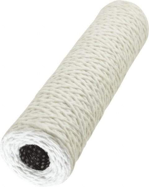 Parker - 2-1/2" OD, 5µ, Acetate Cotton String-Wound Cartridge Filter - 10" Long - USA Tool & Supply