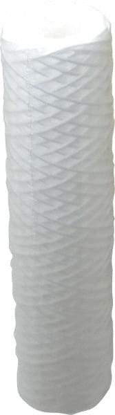 Parker - 2-1/2" OD, 50µ, Polypropylene Cotton String-Wound Cartridge Filter - 10" Long - USA Tool & Supply