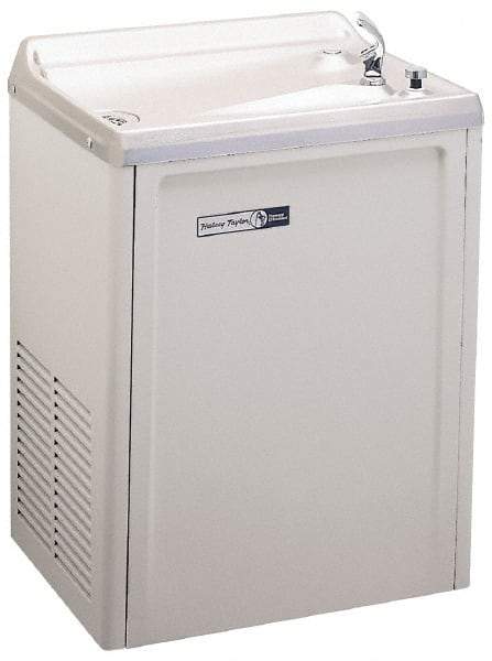 Halsey Taylor - 13.5 GPH Cooling Capacity Compact Flush Wall Mounted Water Cooler & Fountain - Vinyl Cabinet, 690 Watts, 7.5 Full Load Amperage, 0.2 hp - USA Tool & Supply