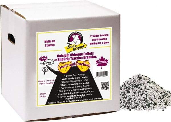 Bare Ground Solutions - 40 Lb Box Calcium Chloride Pellets - Effective to -20°F - USA Tool & Supply