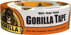 Gorilla Tape - 1-7/8" x 30 Yds White Duct Tape - 17 mil, Rubber Adhesive, Cotton/Polyester Blend Cloth Backing, 32°F to 150°F - USA Tool & Supply