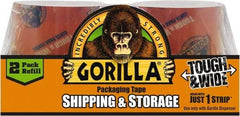 Gorilla Tape - 2-7/8" x 30 Yd Clear Acrylic Adhesive Packaging Tape - BOPP Film Backing, 3.4 mil Thick, 44 Lb Tensile Strength - USA Tool & Supply