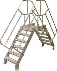 Cotterman - 85" 6 Step Crossover Bridge - Crossover, 500 Lb Capacity, 40" Base Width x 32" Base Depth - USA Tool & Supply