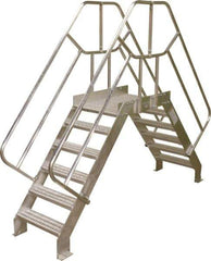 Cotterman - 85" 6 Step Crossover Bridge - Crossover, 500 Lb Capacity, 40" Base Width x 32" Base Depth - USA Tool & Supply