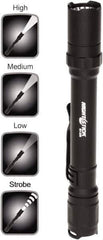 Bayco - LED Bulb, Industrial/Tactical Flashlight - Black Aluminum Body, AA Batteries - USA Tool & Supply