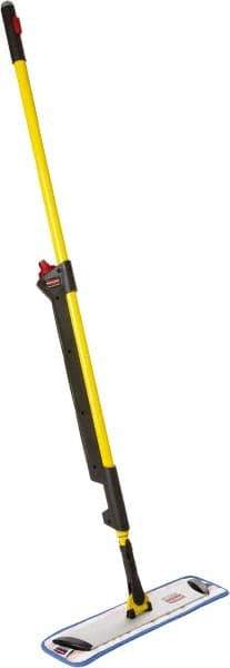 Rubbermaid - Yellow Single Sided Mop Pad and Frame Kit - 18 Inch Long x 4.88 Inch Wide Microfiber Head, 20 to 72 Inch Long Handle - USA Tool & Supply