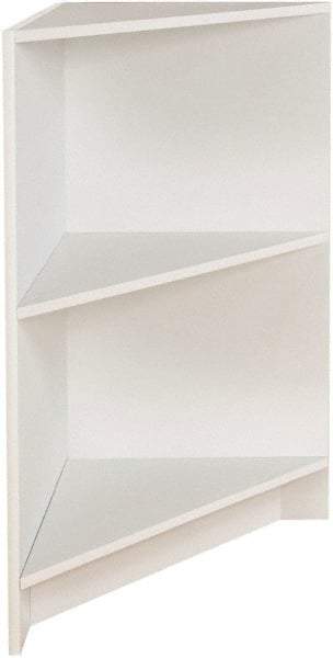 ECONOCO - 1 Shelf, Closed Shelving Corner Block - 20 Inch Wide x 20 Inch Deep x 38 Inch High, White - USA Tool & Supply