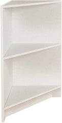 ECONOCO - 1 Shelf, Closed Shelving Corner Block - 20 Inch Wide x 20 Inch Deep x 38 Inch High, White - USA Tool & Supply