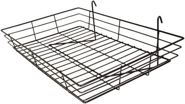 ECONOCO - 4-1/2 High, Open Shelving Accessory/Component - Semi-Gloss Finish, 24" Long, Use with Wire Grid Panels - USA Tool & Supply