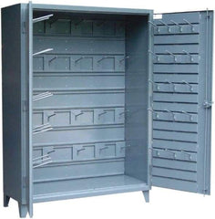 Strong Hold - Locking Storage Cabinet - Steel, 60" Wide x 24" Deep x 78" High, Dark Gray - USA Tool & Supply