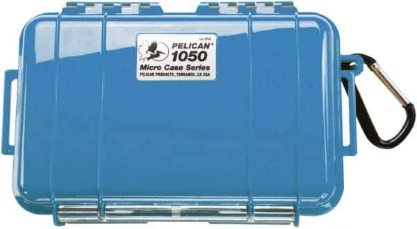 Pelican Products, Inc. - 5-1/16" Wide x 3-1/8" High, Clamshell Hard Case - Blue, Polycarbonate - USA Tool & Supply