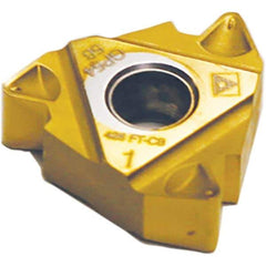 Tool-Flo - LDS54 Internal/External 4 API Rotary Shoulder Connections Laydown Threading Insert - Grade AC22F, AlTiN Coated Carbide - USA Tool & Supply